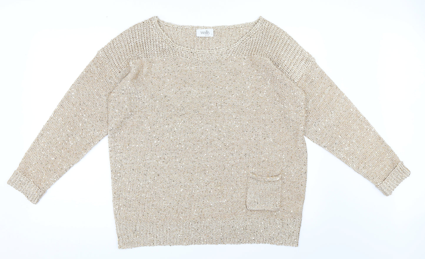 Wallis Womens Gold   Pullover Jumper Size L