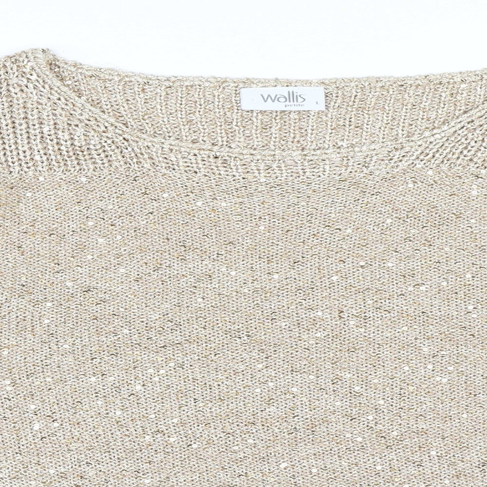 Wallis Womens Gold   Pullover Jumper Size L