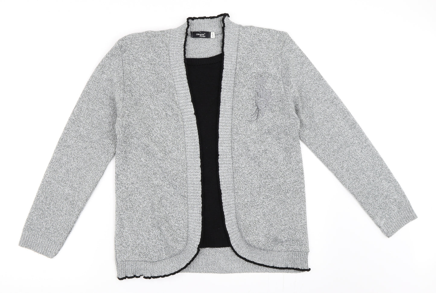 Glimpse Design Womens Grey   Cardigan Jumper Size S
