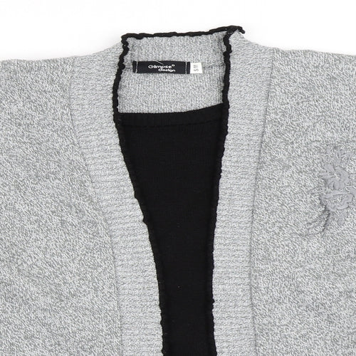 Glimpse Design Womens Grey   Cardigan Jumper Size S