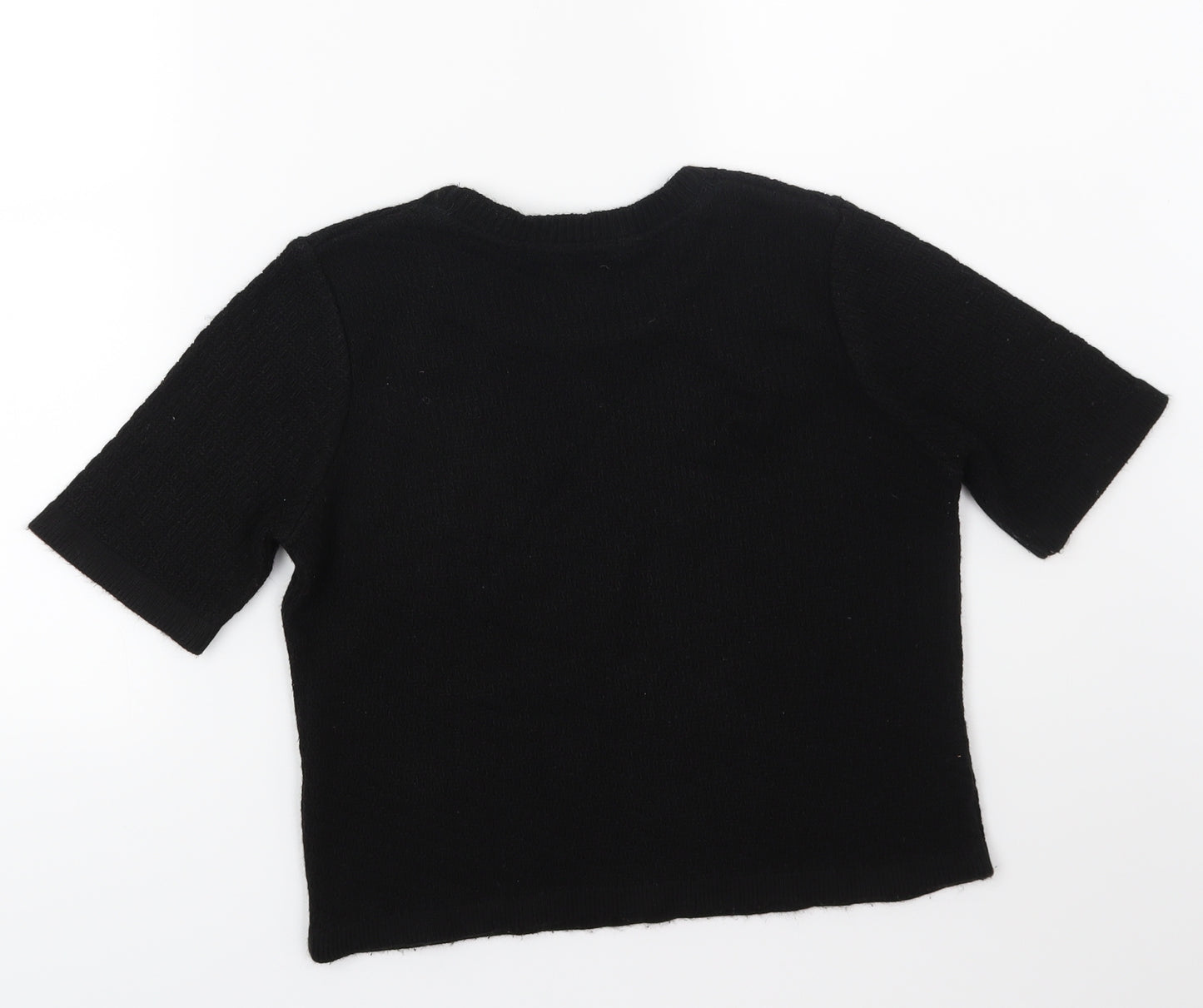 Girls On Film Womens Black  Knit Pullover Jumper Size 10