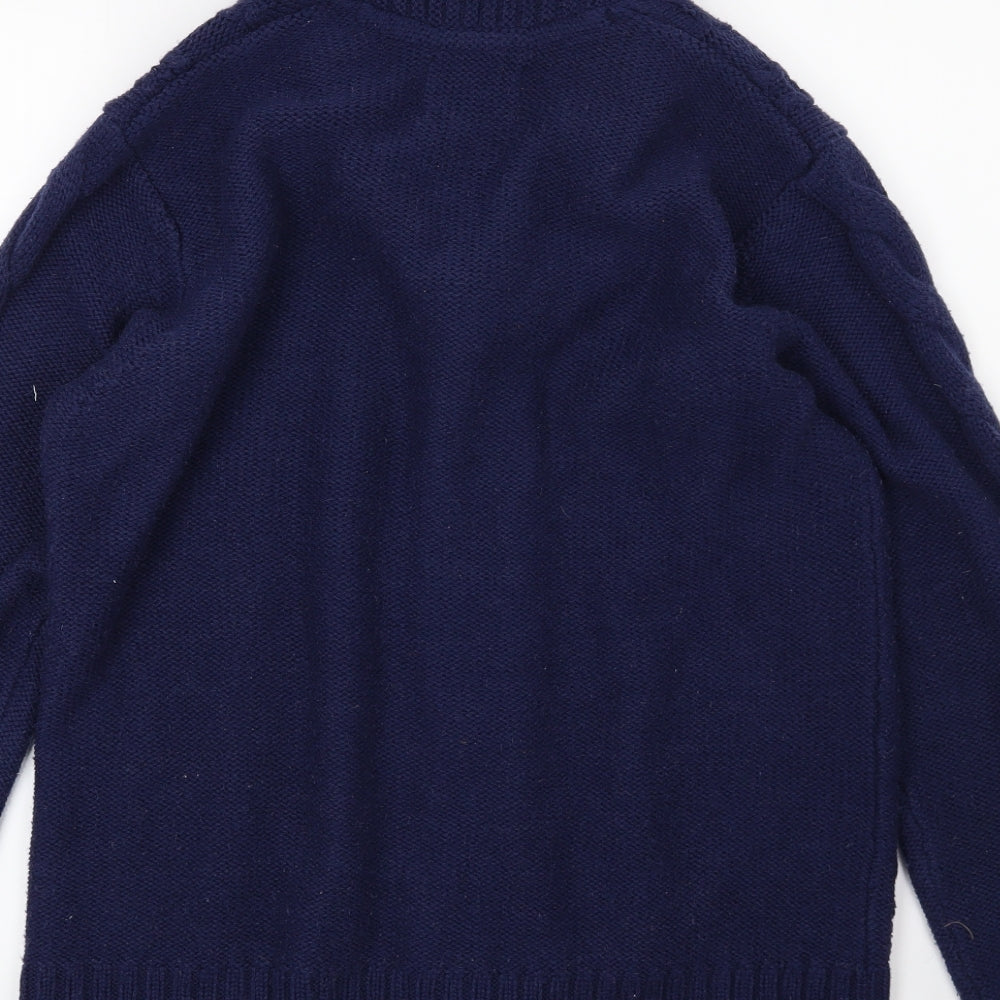 Burton Mens Blue  Knit Cardigan Jumper Size M