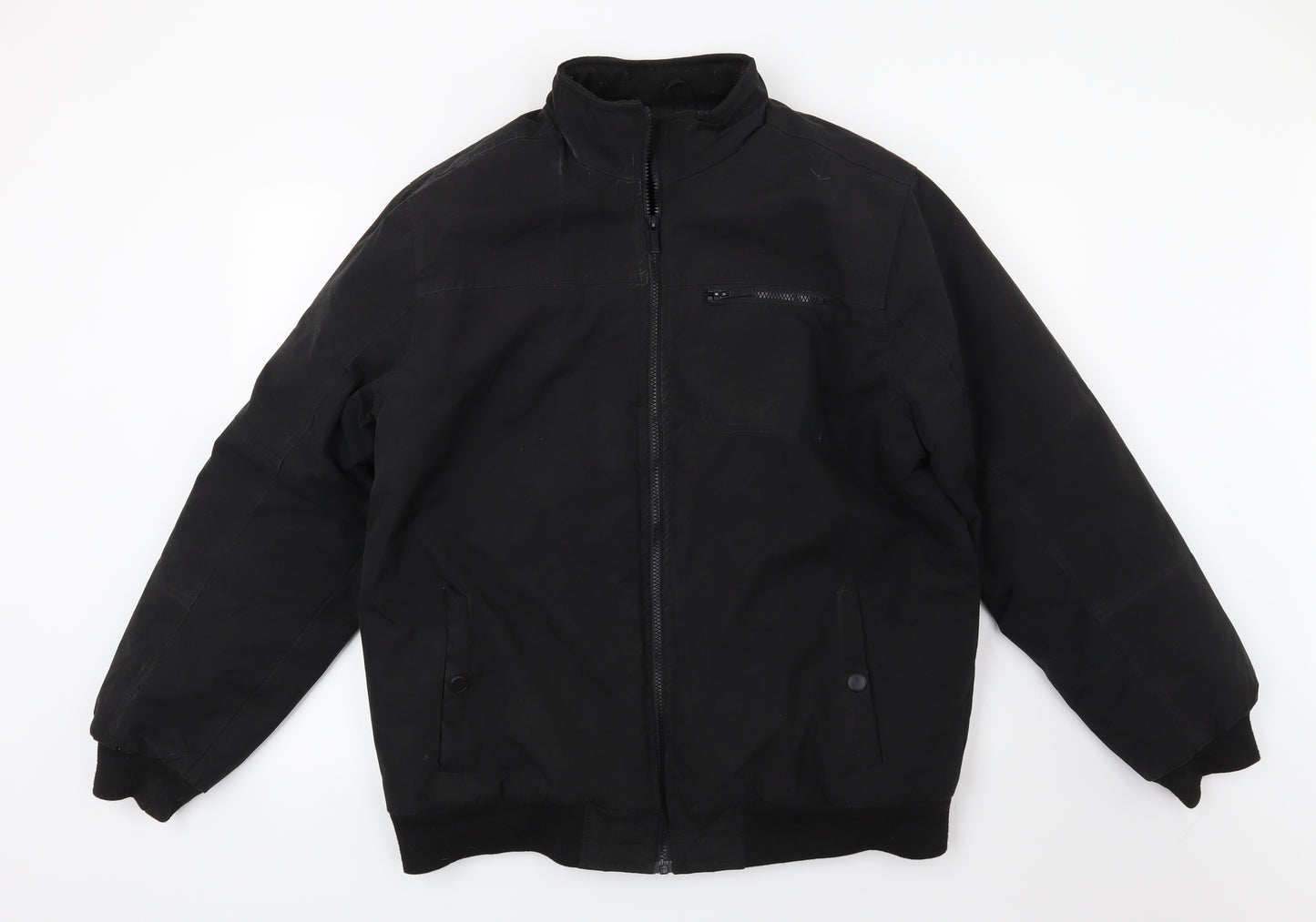 Peacocks Mens Black   Bomber Jacket Coat Size L
