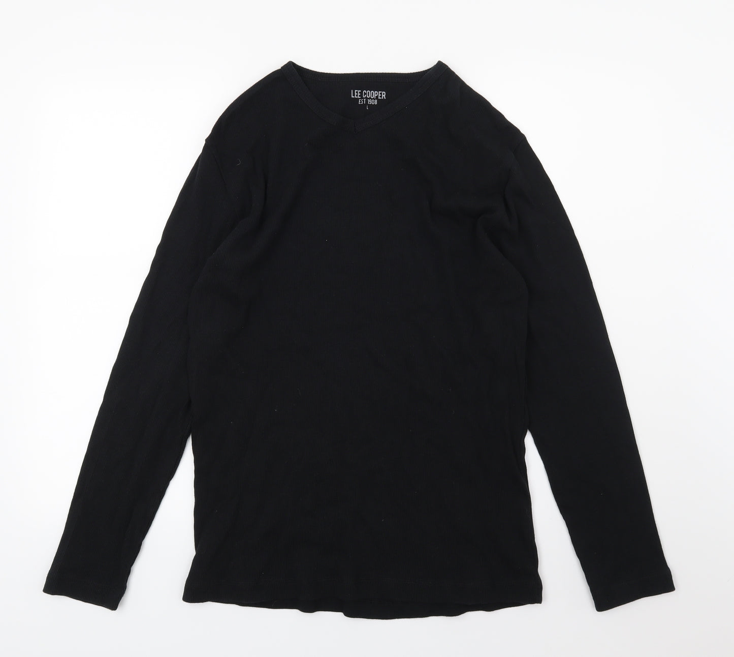 Lee Cooper Mens Black  Jersey  T-Shirt Size L