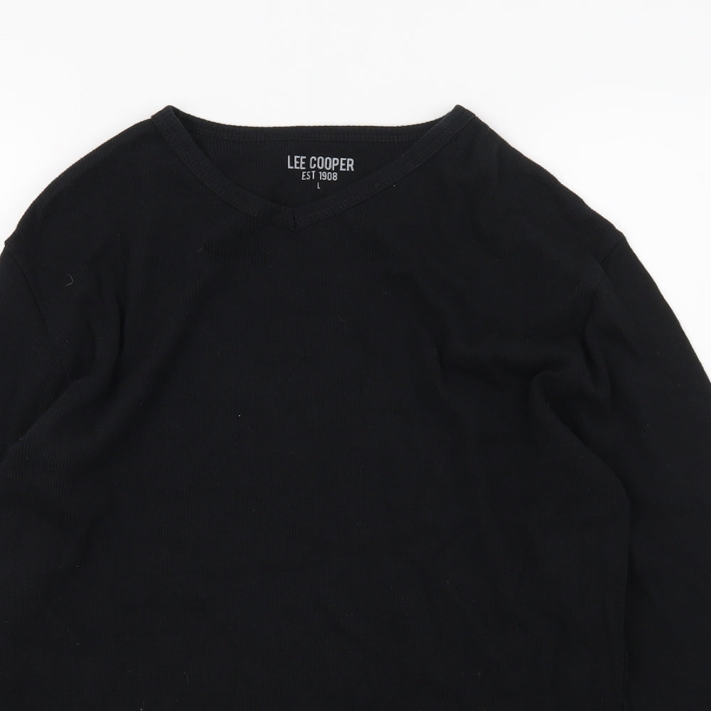 Lee Cooper Mens Black  Jersey  T-Shirt Size L
