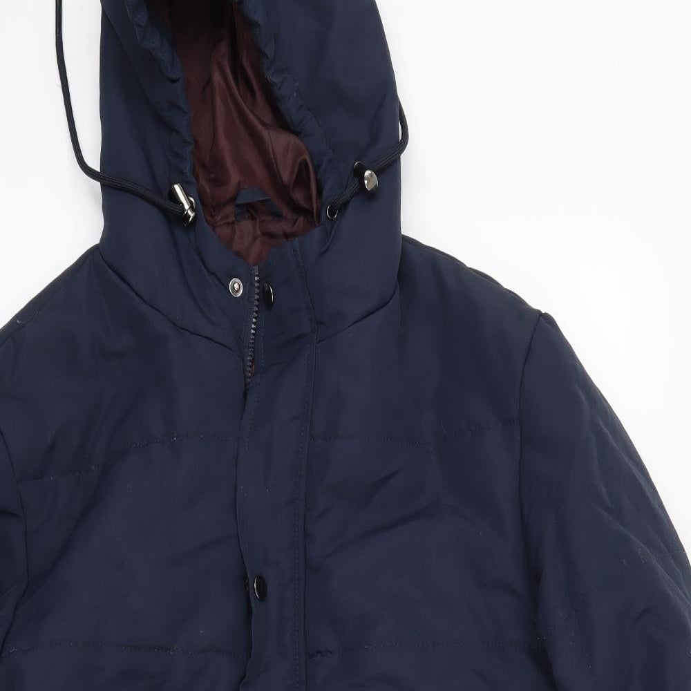 Matalan Mens Blue   Overcoat Coat Size L