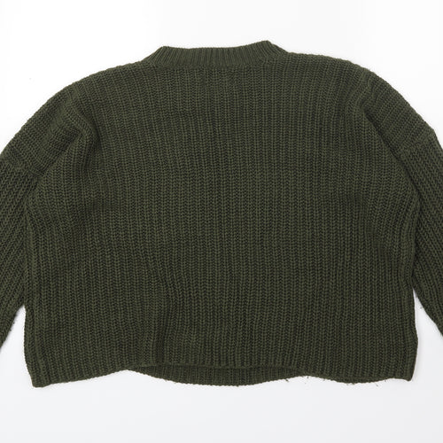 Only Womens Green  Knit Pullover Jumper Size M