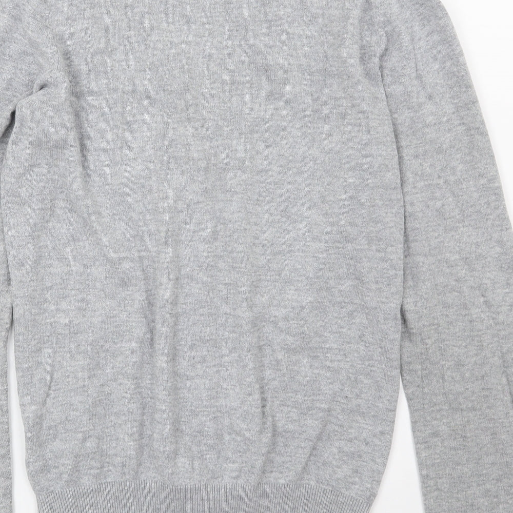 H&M Womens Grey  Knit Cardigan Jumper Size S