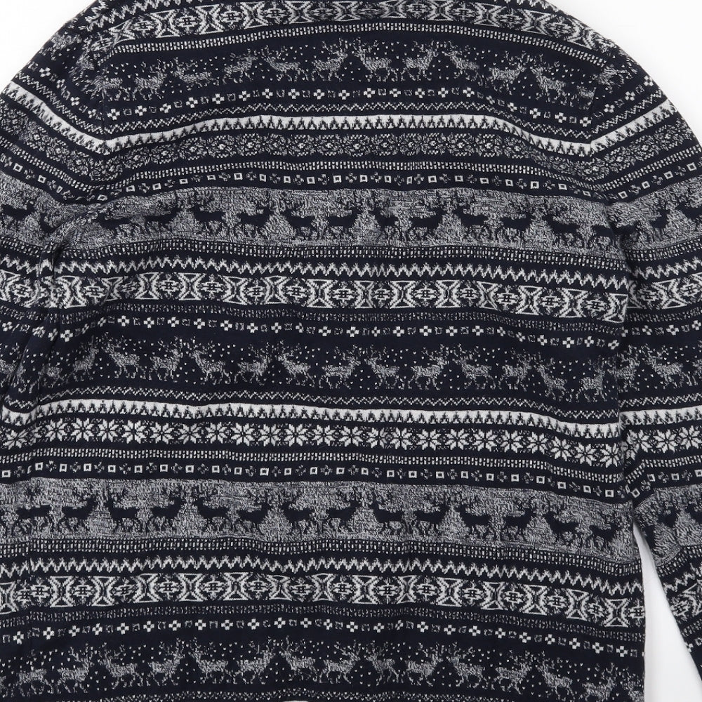 NEXT Mens Blue  Knit Pullover Jumper Size M  - Christmas