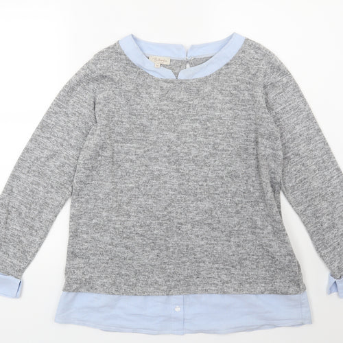 Bellambia Womens Grey  Knit Pullover Jumper Size M