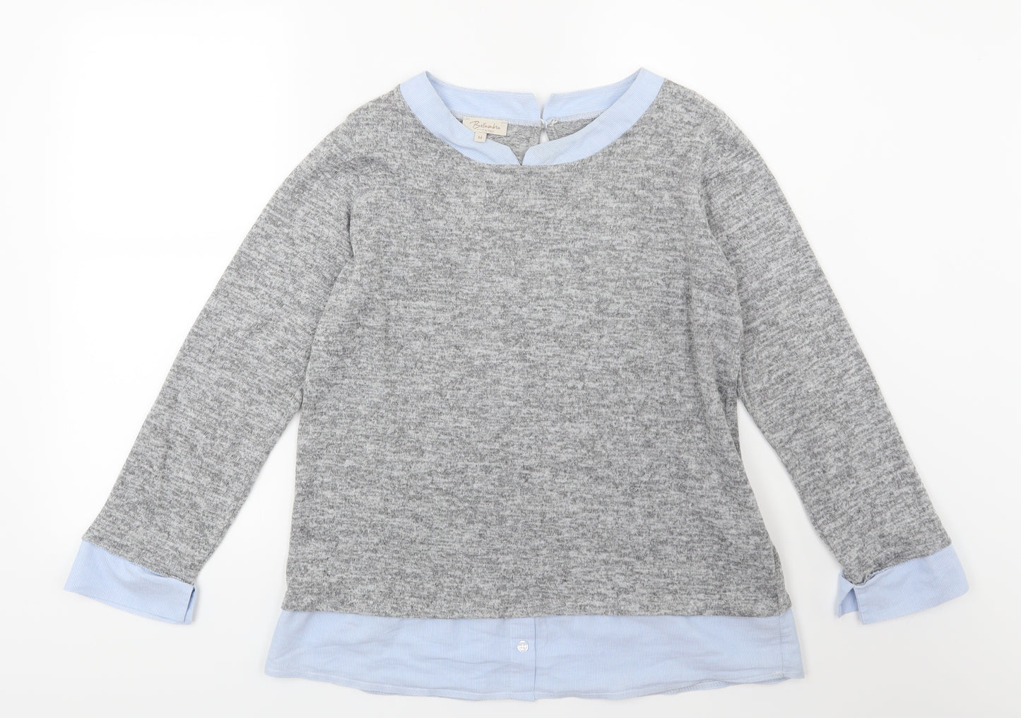 Bellambia Womens Grey  Knit Pullover Jumper Size M