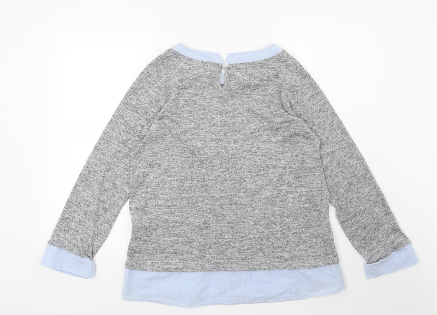 Bellambia Womens Grey  Knit Pullover Jumper Size M