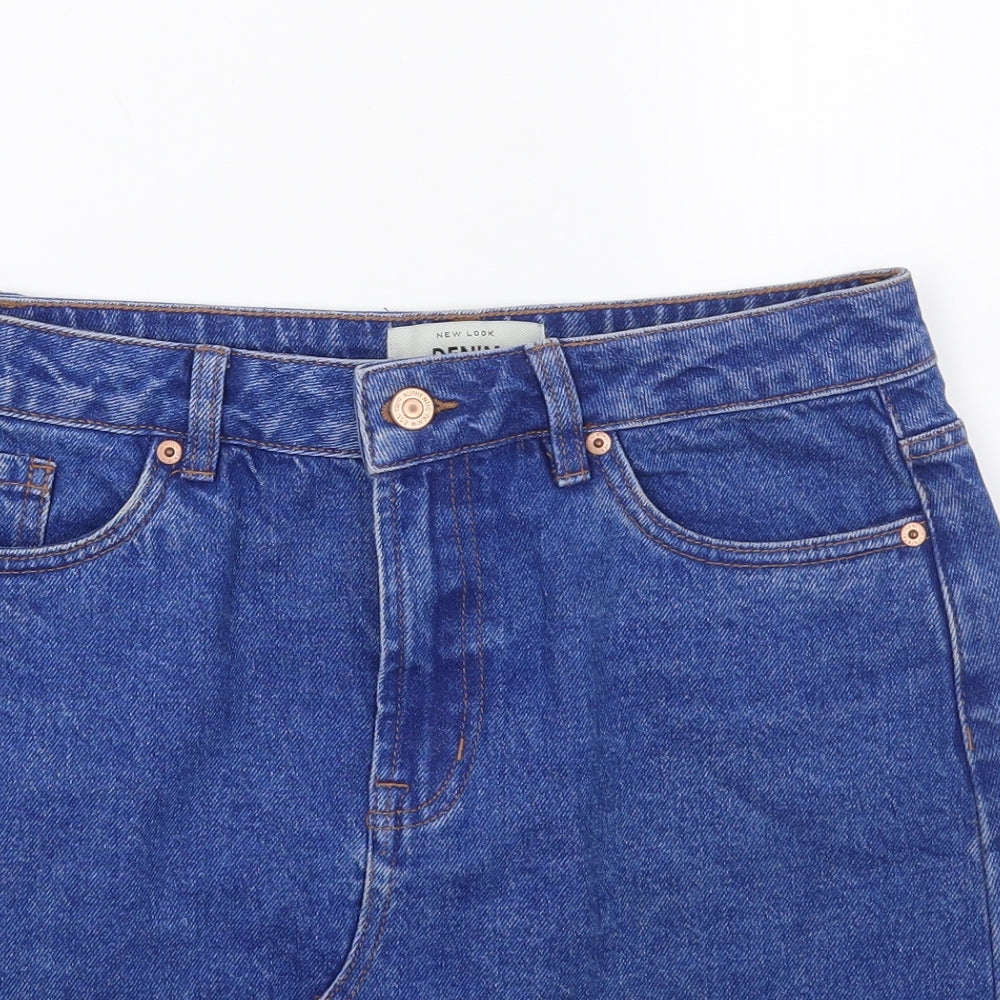New Look Womens Blue  Denim A-Line Skirt Size 10