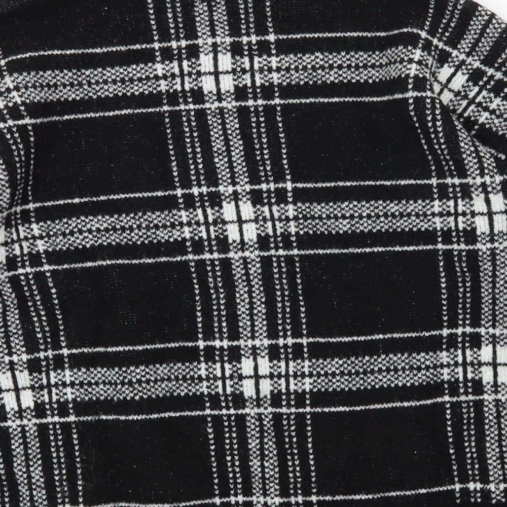 Marks and Spencer Womens Black Striped Knit Pullover Jumper Size L