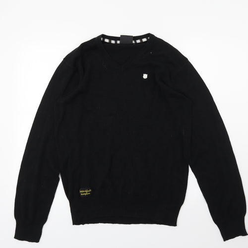 Newcastle United Mens Black  Knit Pullover Jumper Size L