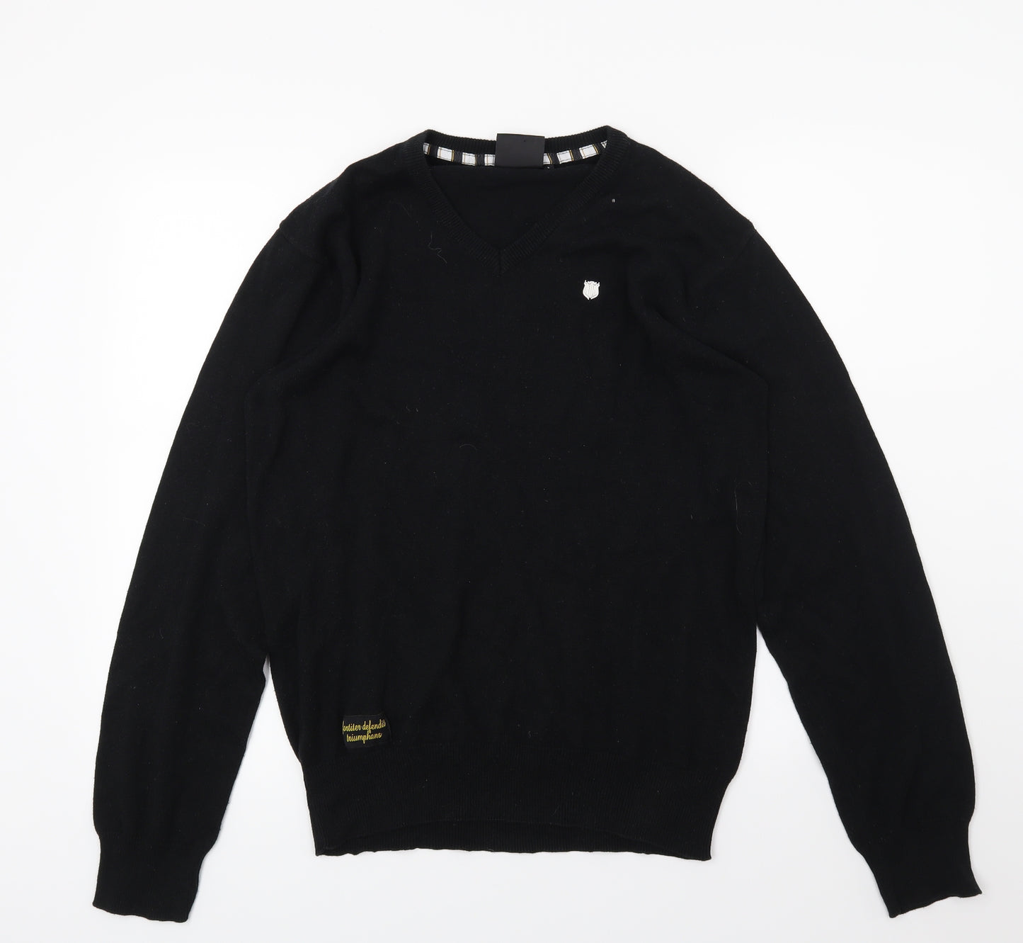 Newcastle United Mens Black  Knit Pullover Jumper Size L