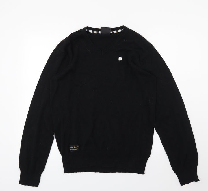 Newcastle United Mens Black  Knit Pullover Jumper Size L