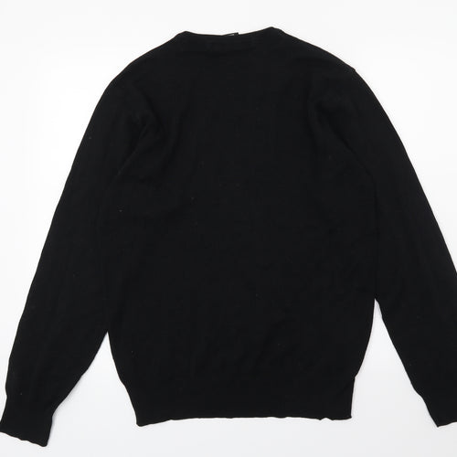 Newcastle United Mens Black  Knit Pullover Jumper Size L