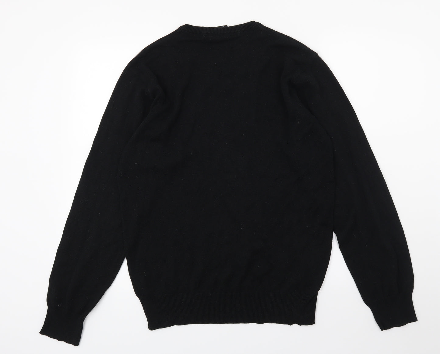 Newcastle United Mens Black  Knit Pullover Jumper Size L