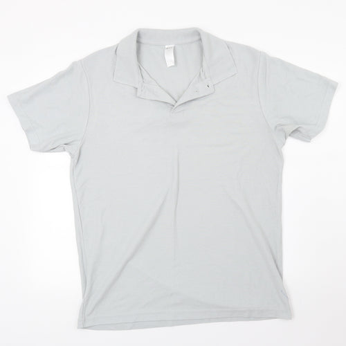 Alexandra Mens Grey  Jersey  Polo Size L