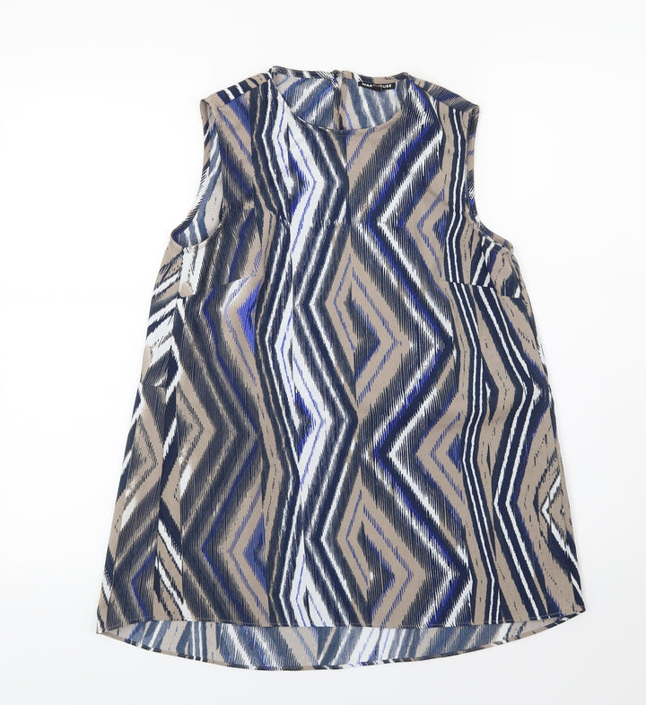 Warehouse Womens Multicoloured Geometric Chiffon Camisole Blouse Size 8