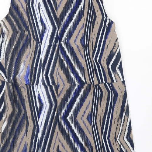 Warehouse Womens Multicoloured Geometric Chiffon Camisole Blouse Size 8