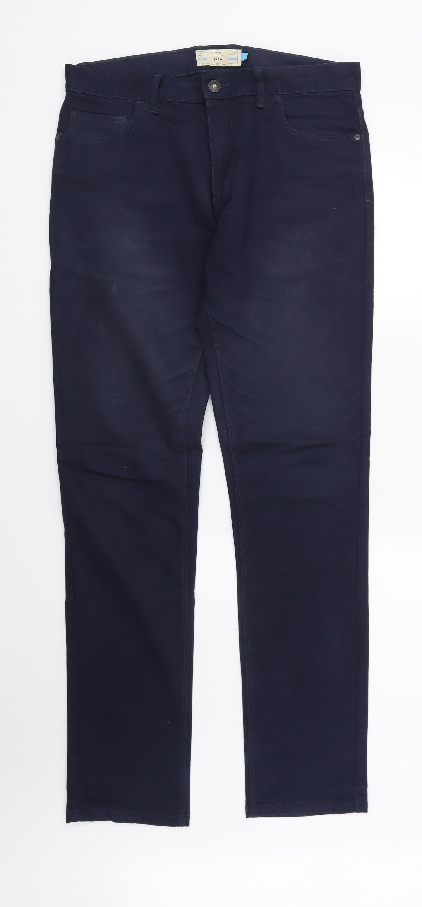 NEXT Mens Blue  Denim Straight Jeans Size 32 L33 in - Long leg