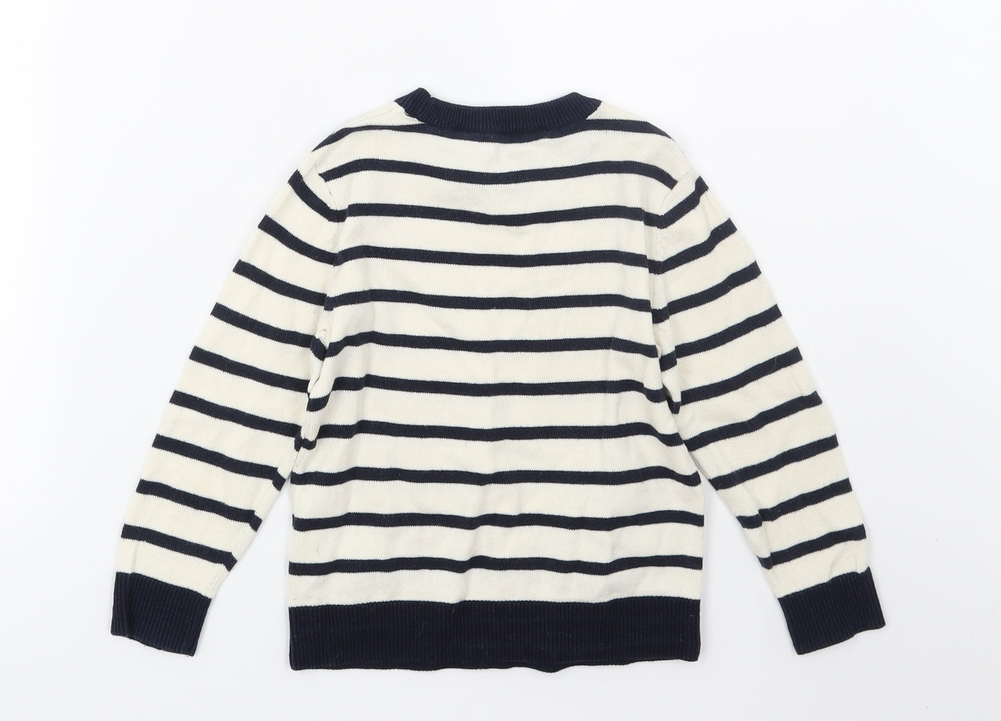 H&M Boys Blue Striped Knit Pullover Jumper Size 2-3 Years