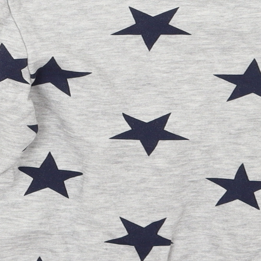 H&M Boys Grey  Jersey Pullover Sweatshirt Size 2-3 Years  - Star print