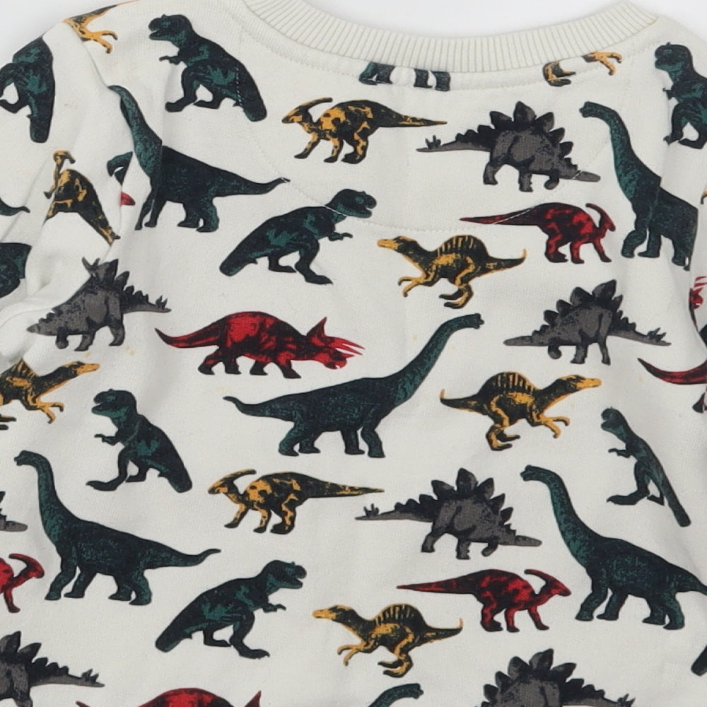 Nutmeg Boys Ivory  Jersey Pullover Sweatshirt Size 2-3 Years  - Dinosaur