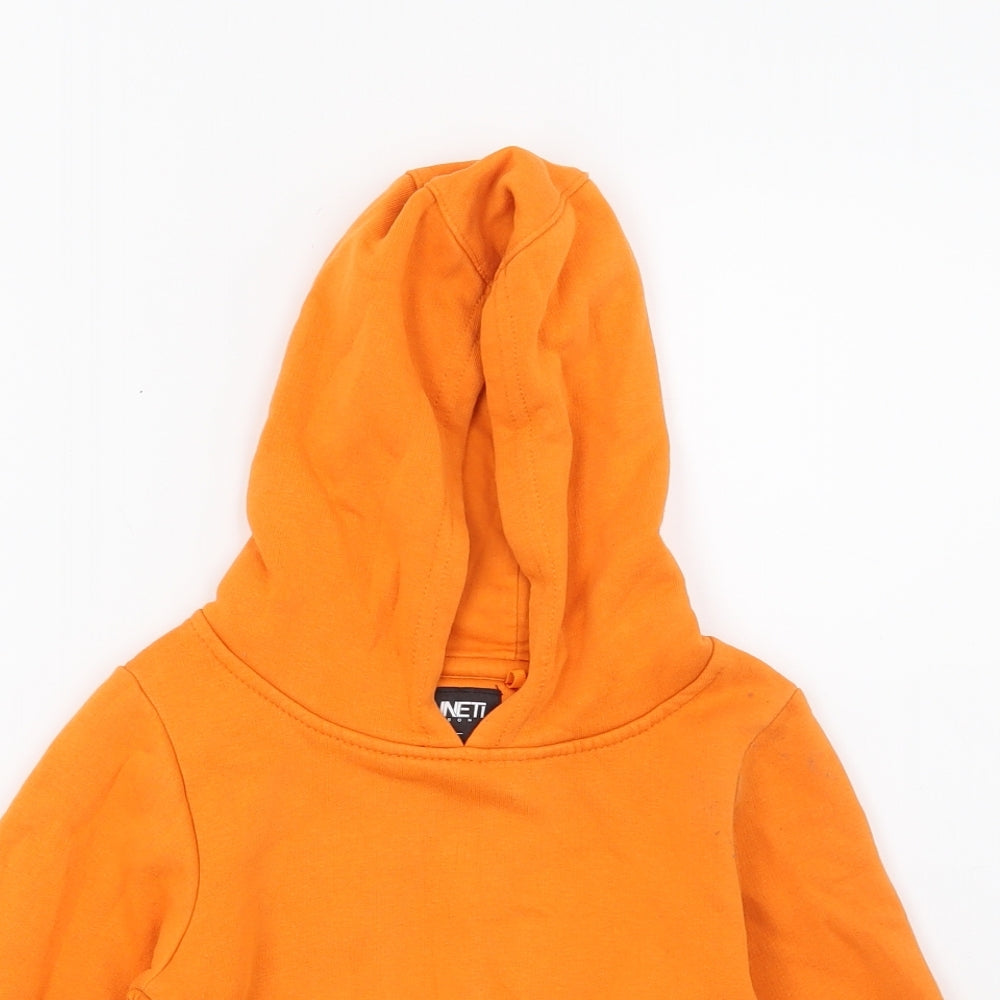 Sonneti Boys Orange  Jersey Pullover Hoodie Size 4-5 Years