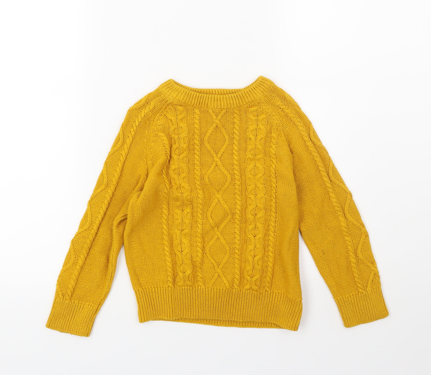 H&M Boys Yellow  Knit Pullover Jumper Size 2-3 Years