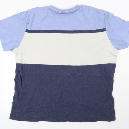 NEXT Mens Blue Striped Jersey  T-Shirt Size 3XL