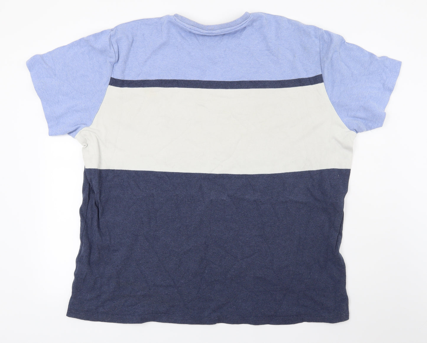 NEXT Mens Blue Striped Jersey  T-Shirt Size 3XL