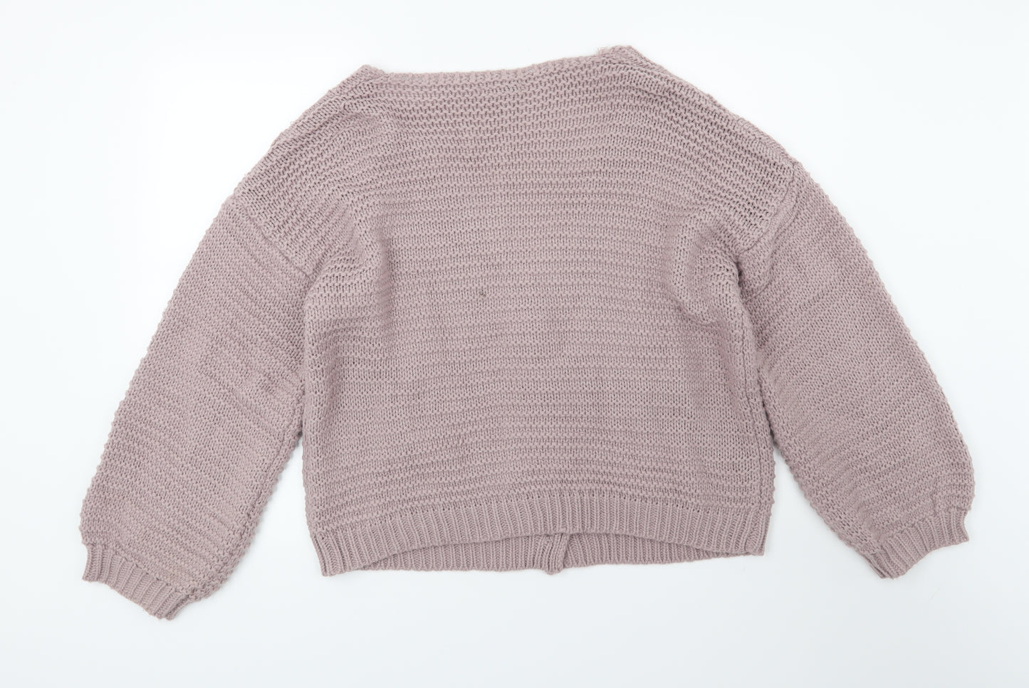 SheIn Womens Purple  Knit Cardigan Jumper Size S