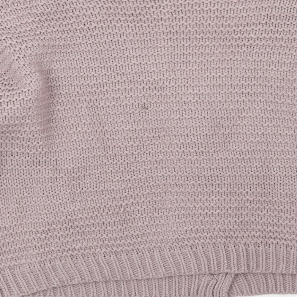 SheIn Womens Purple  Knit Cardigan Jumper Size S