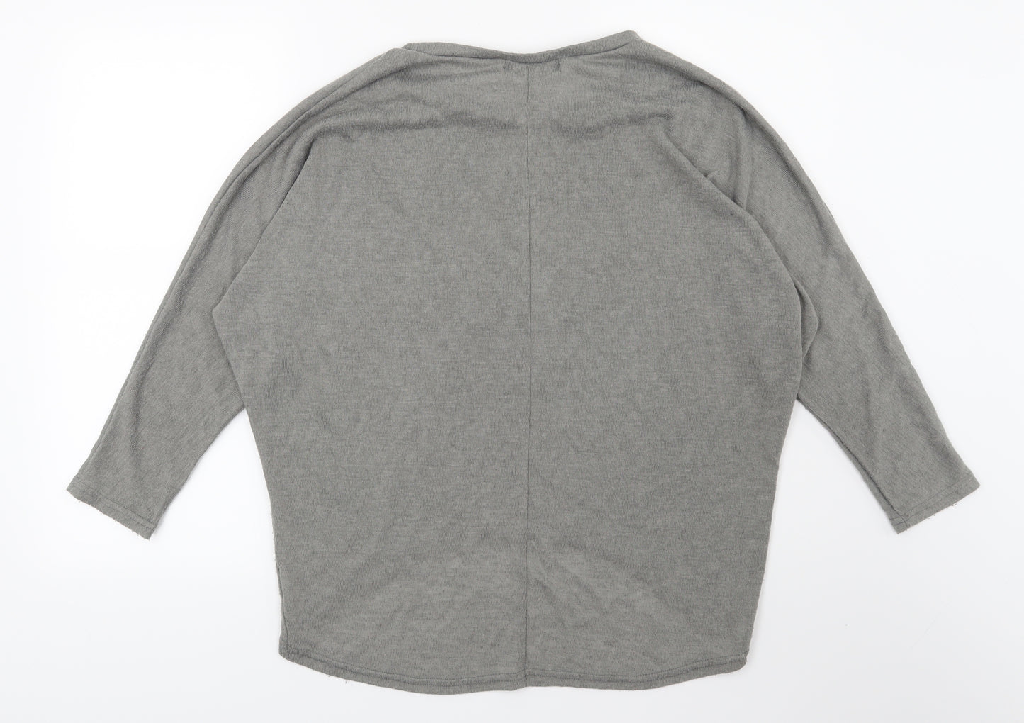 Zanzea Womens Grey  Knit Pullover Jumper Size S