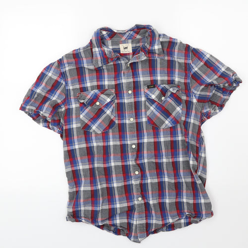 Lee Mens Multicoloured Striped Woven  Button-Up Size L