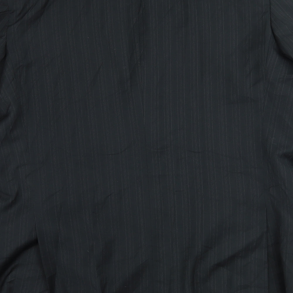 George Mens Black Striped  Jacket Suit Jacket Size L