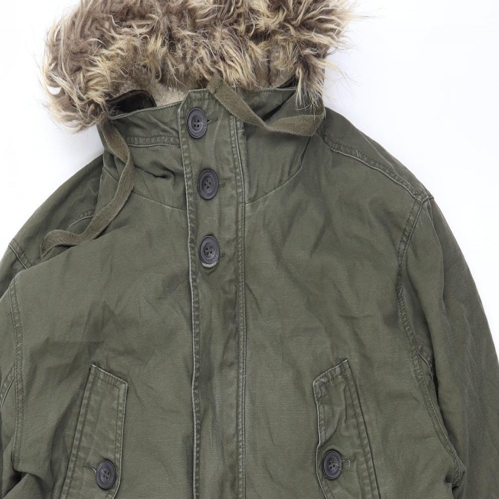 Cedar Wood State Mens Green   Parka Coat Size L