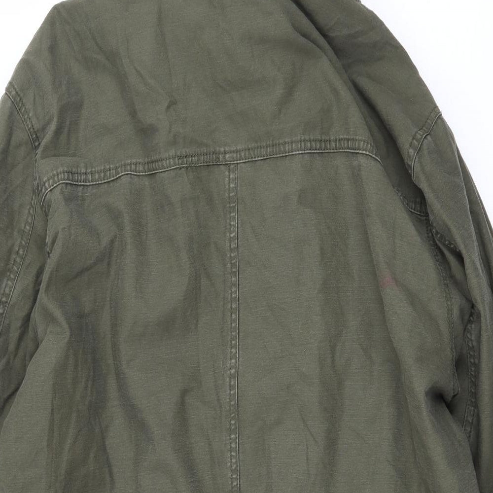 Cedar Wood State Mens Green   Parka Coat Size L