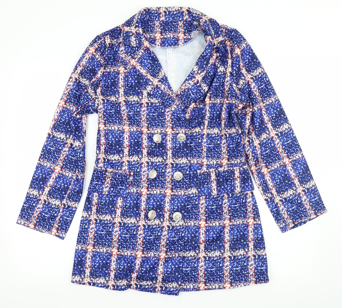Prewworn Womens Blue Check  Jacket  Size M