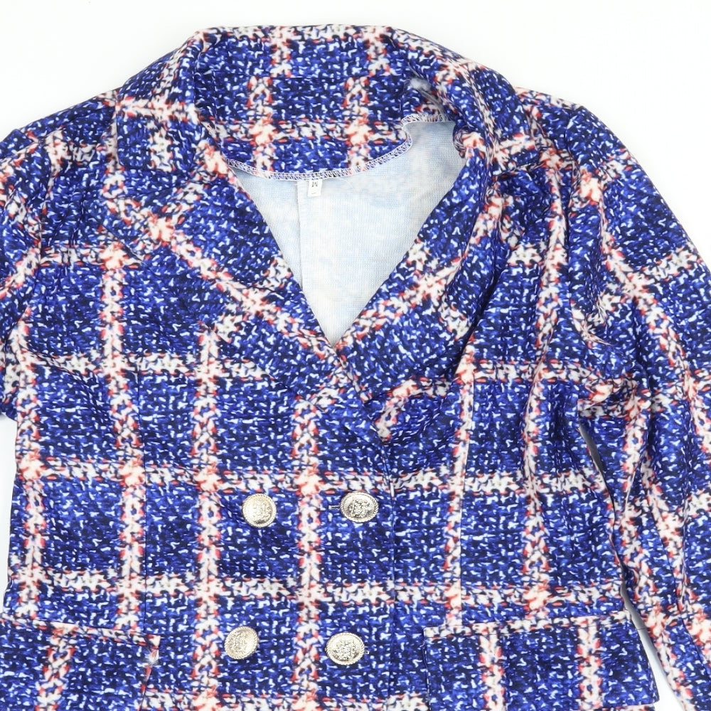 Prewworn Womens Blue Check  Jacket  Size M