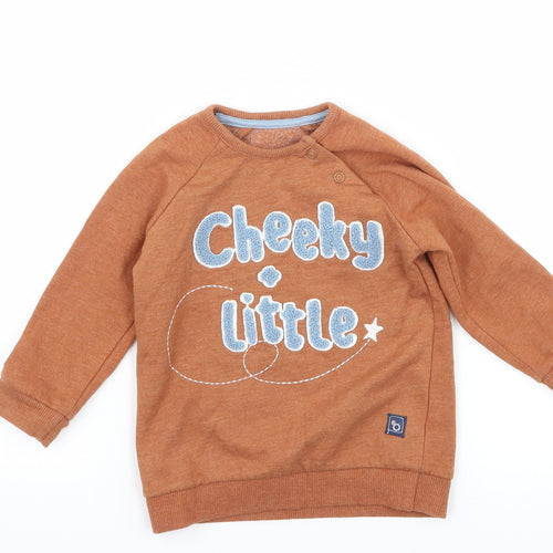 George Boys Brown  Jersey Pullover Jumper Size 9-12 Months  - Cheeky Little