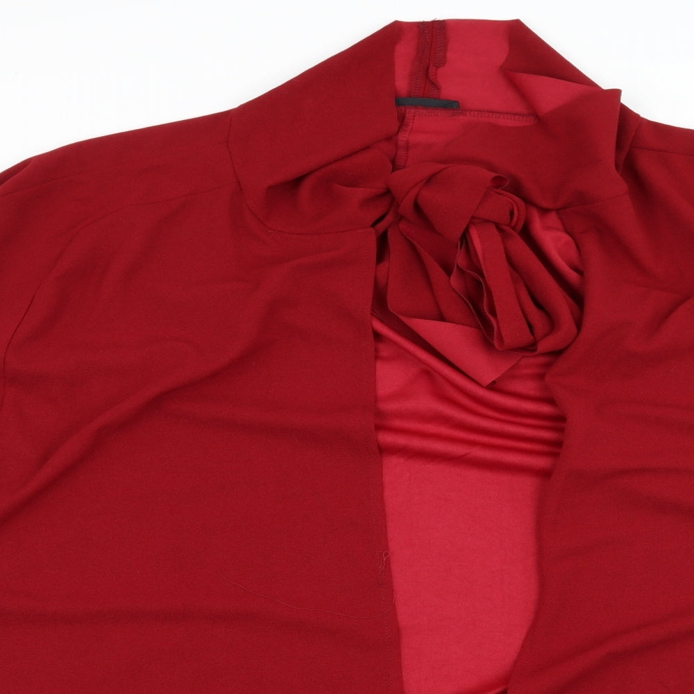 SheIn Womens Red   Jacket Poncho Size 4XL