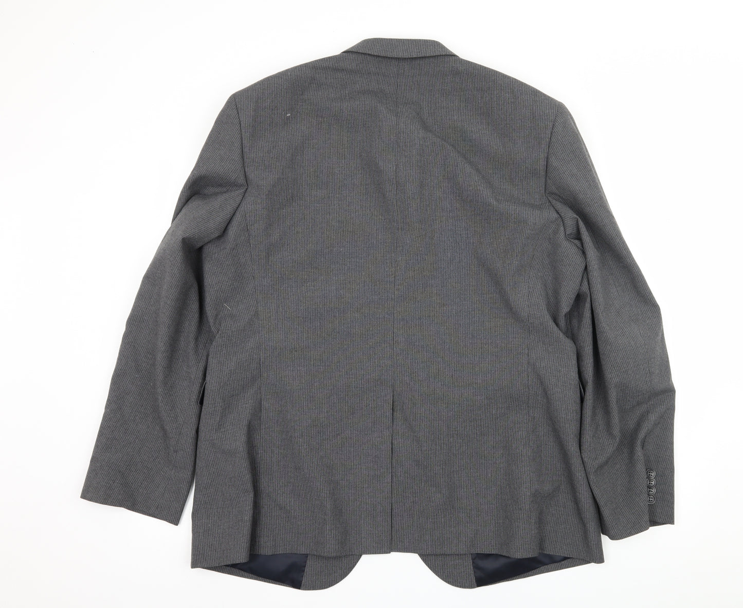 Cedar Wood State Mens Grey Striped  Jacket Suit Jacket Size XL