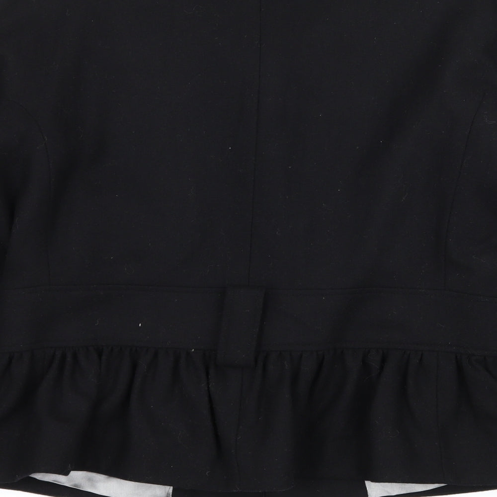 Miss Selfridge Womens Black   Pea Coat Coat Size 12