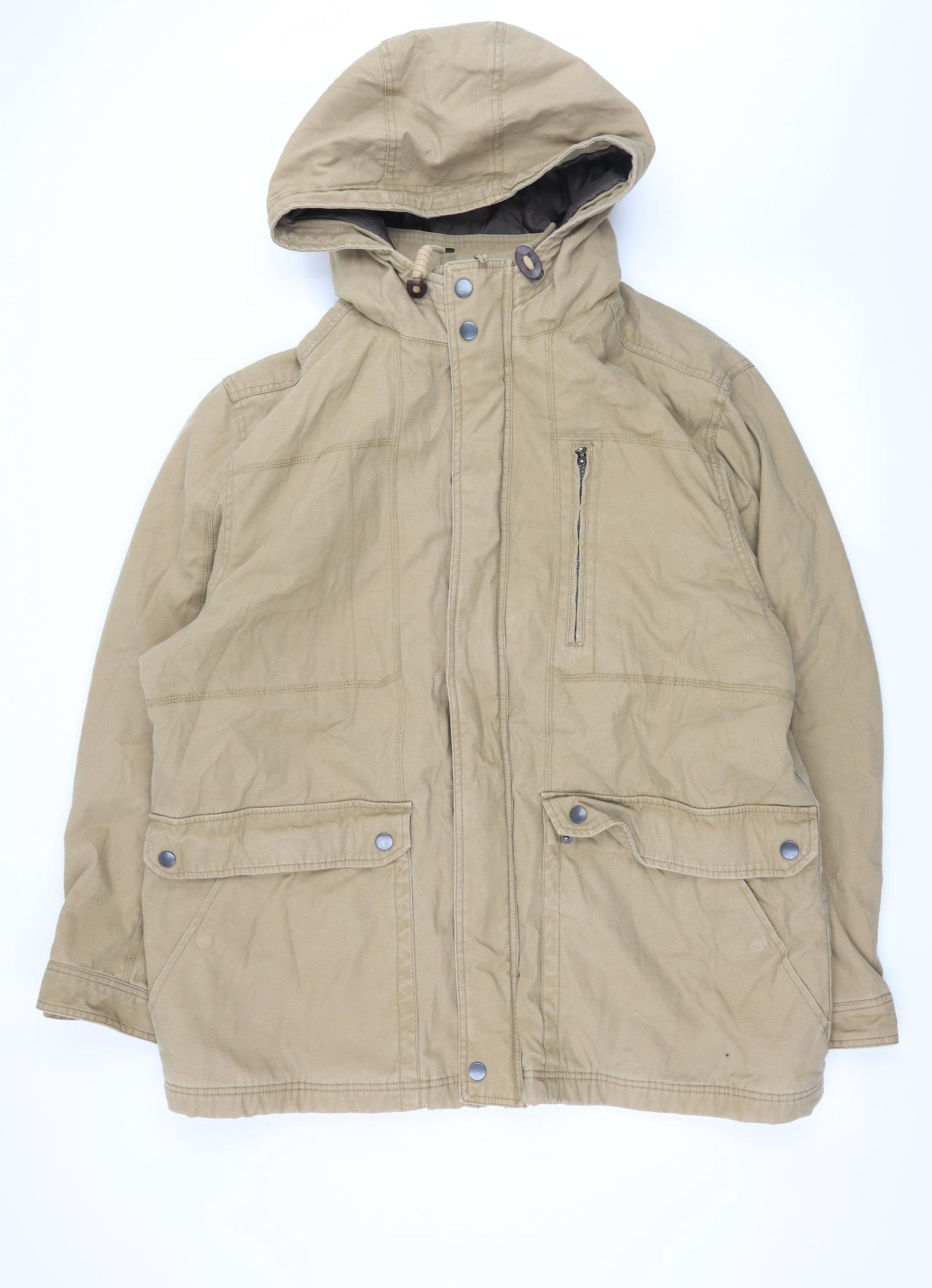 George Mens Beige   Parka Coat Size 3XL