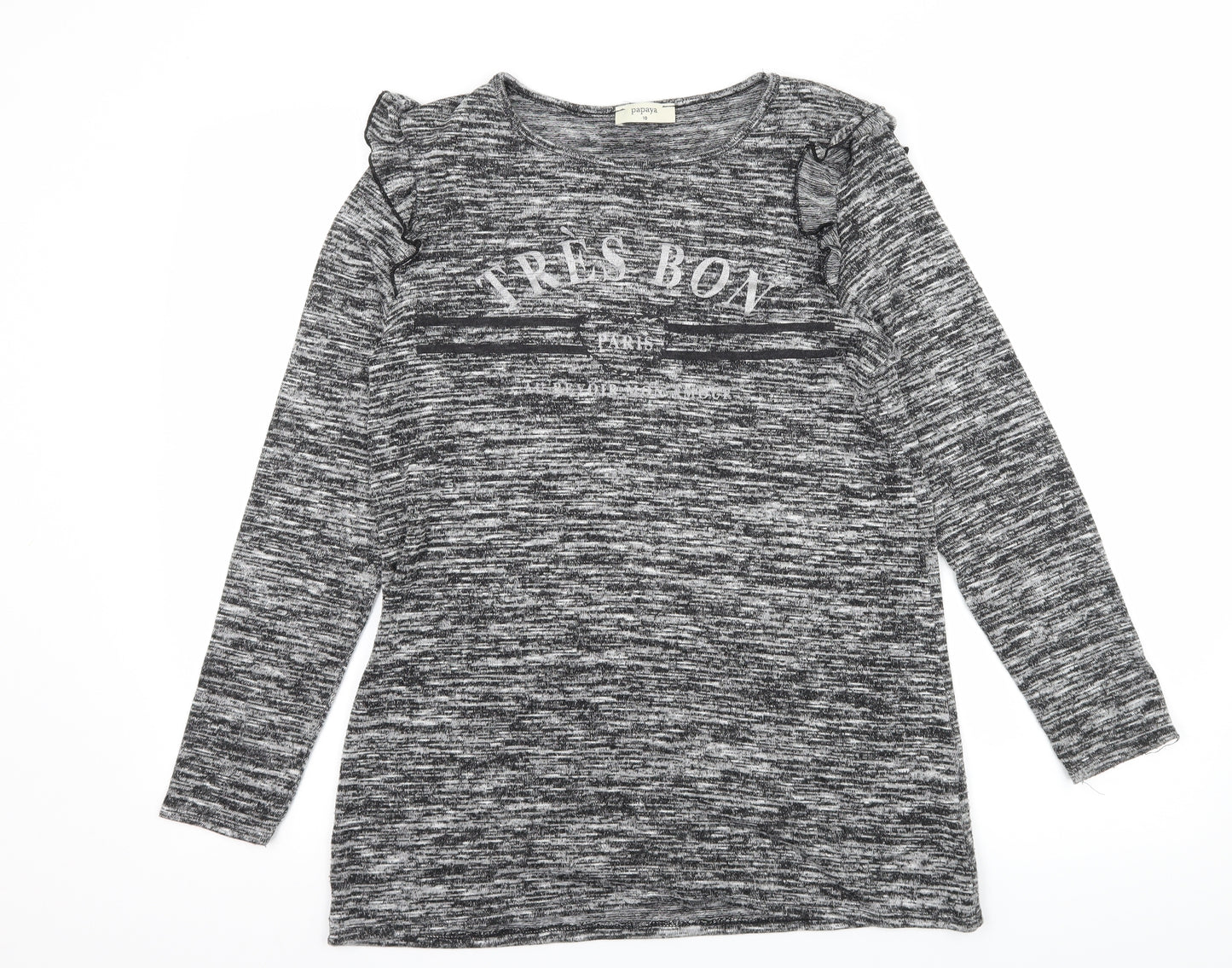 Papaya Womens Grey  Knit Pullover Jumper Size 10  - Tres Bon