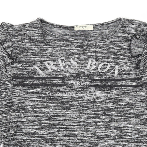 Papaya Womens Grey  Knit Pullover Jumper Size 10  - Tres Bon